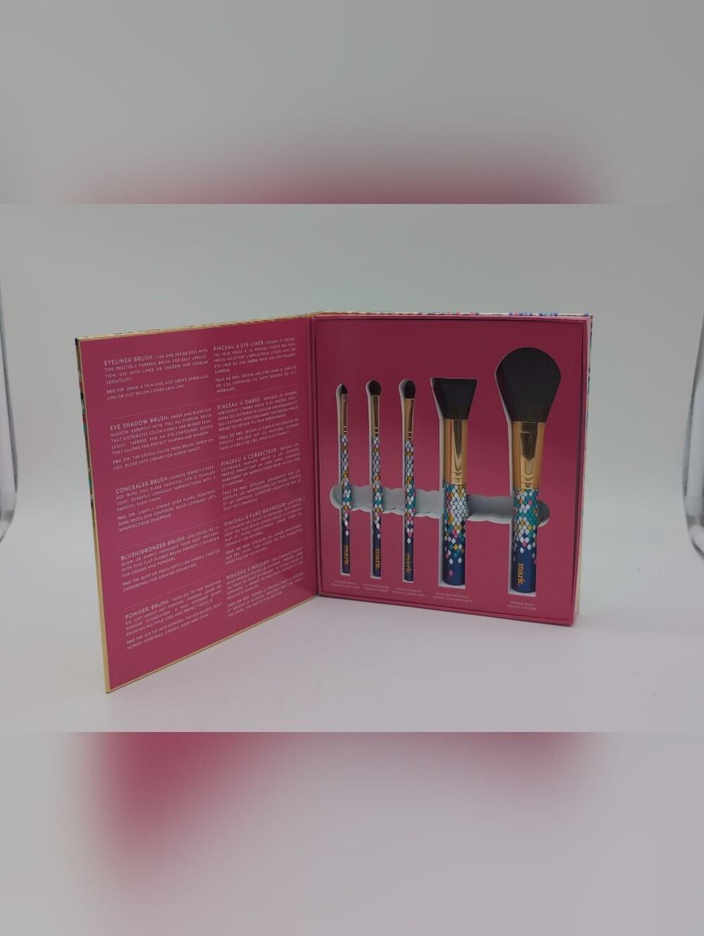 New Avon Mark 5-Piece Pink Floral Makeup Brush Set Gimme A Look